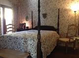 Four-Poster Bed; Country French Chairs and Bench