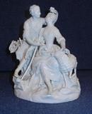 Meissen blanc de chine grouping (shepherd and shepherdess)