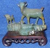 One of several Chinese hardstone carvings