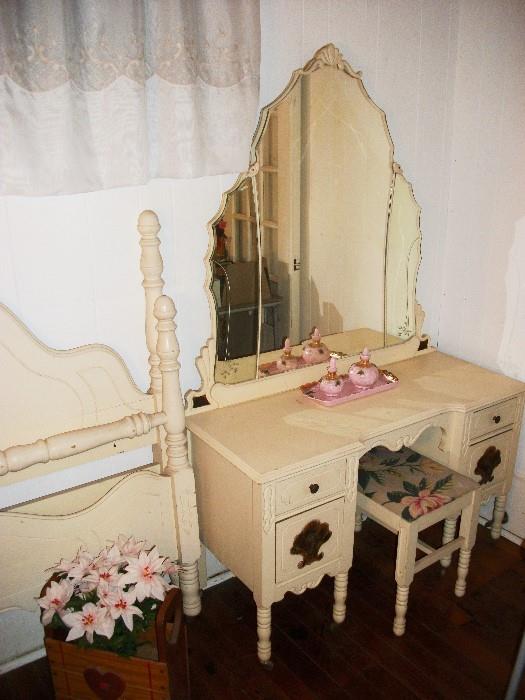 View of Vanity and bench