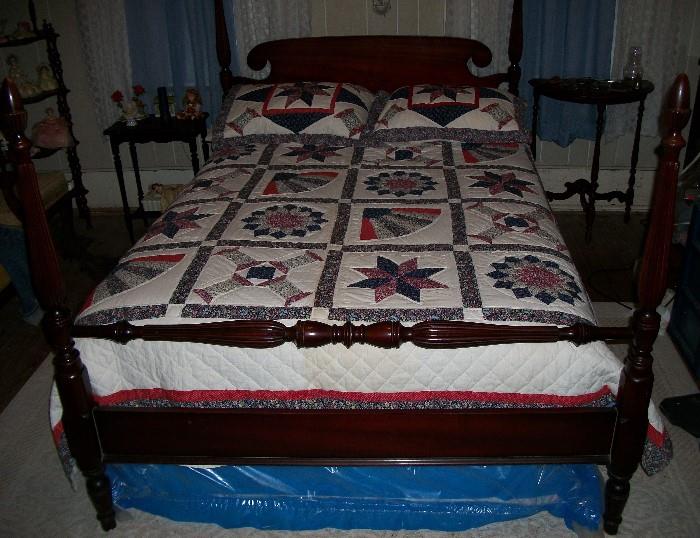 Another Gorgeous Antique Bed in full size and as shown box springs still as new.