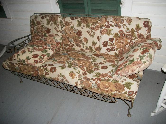 Vintage cast iron sofa