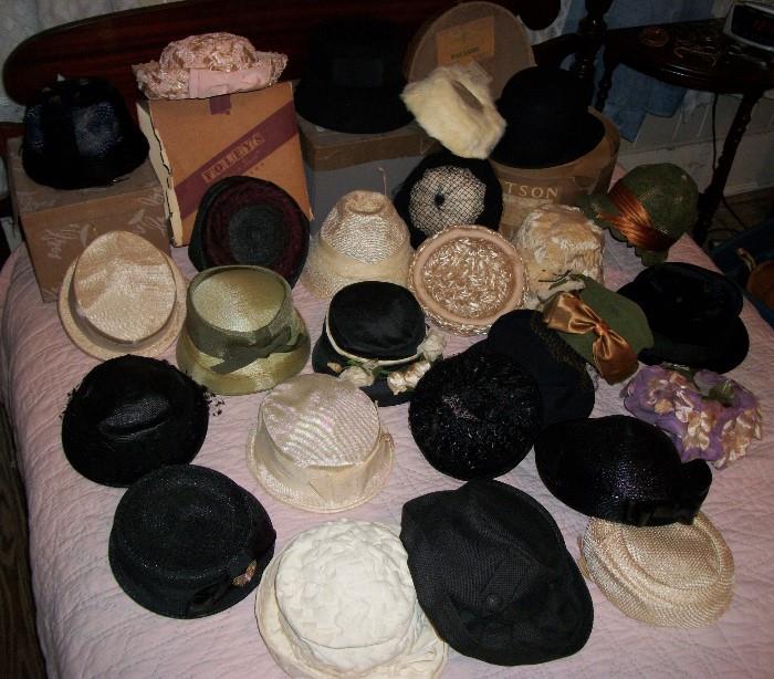 Looking for Vintage Hats, Flappers, Stetsons & more Very Very Nice Selection from the turn of the century forward.