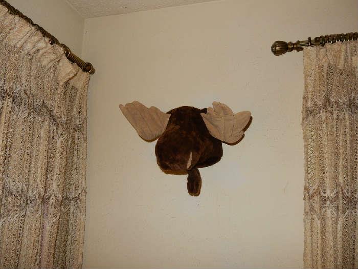 Moose Stuffed Wall Hanging