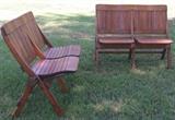 2 theatre seats from the 1920's. They also fold up for easy storage. 