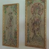 Vintage Asian needlepoints