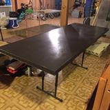 Portable table top with hinge for tilt - great for assembling puzzles!