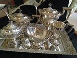 Stunning Antique 6 Piece Sterling Tea Service.