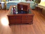 Glass Top Coffee Table.