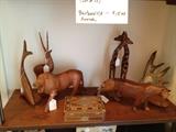 Carved African Animals.