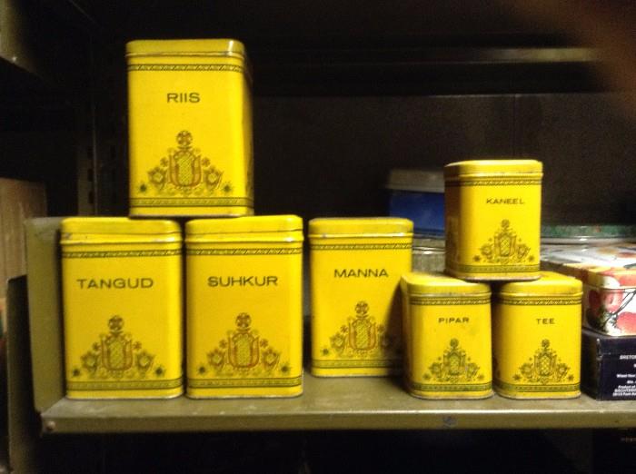 Vintage tea canisters