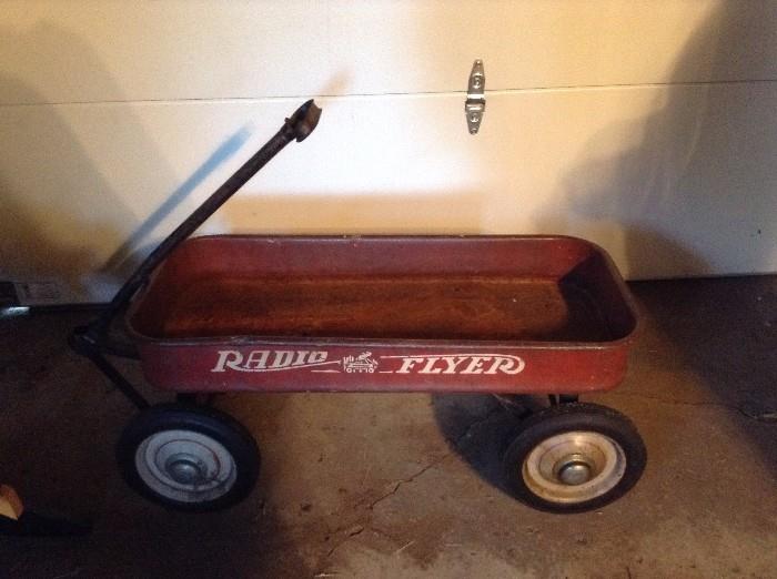 Vintage Radio Flyer red wagon