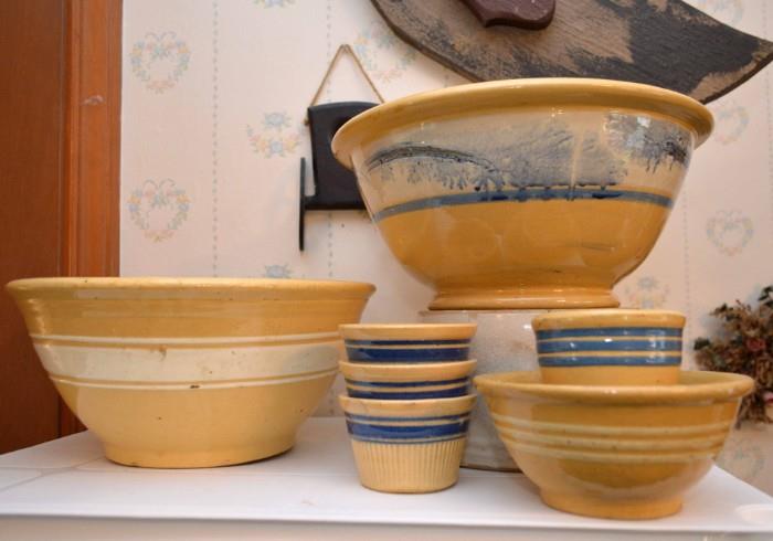 Collection of Yellow Ware (some from 1800's)