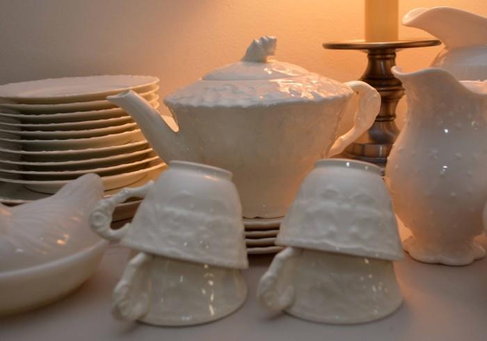 Pretty White Tea Set