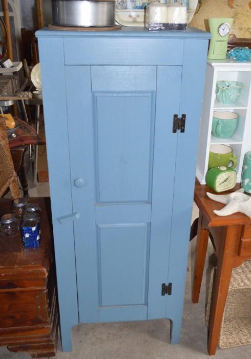 Country Cottage Blue Painted Cupboard