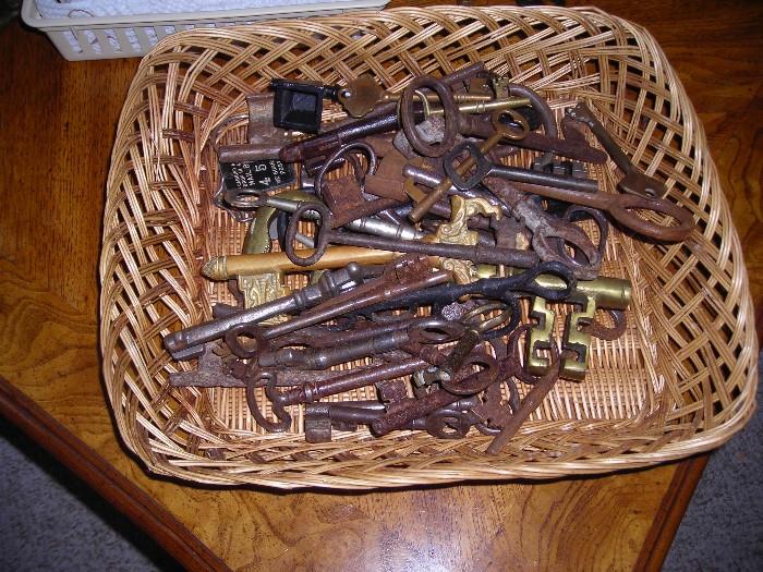 we have LOTS of keys!  Small to large a and even folding ones