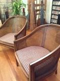 pair of excellent condition cane back chairs