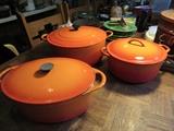 Le Creuset and Cousances cookware