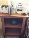 Small Appliances on Appliance Cart