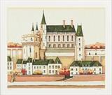 Lot 4: DAVID ADICKES, (American, born 1927), Townscape, Serigraph, ed. 250/250, H 21½ x W 25 inches