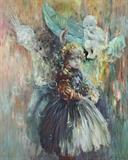 Lot 33: ANDREY SOFIN, (Russian, born 1962), God of Bubbles, 2007, Oil on canvas, H 87 x W 59 inches