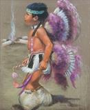 Lot 49: MITSUNO REEDY, (Japanese, 20th century), Untitled, Colored oil pastel, H 20 x W 24 inches