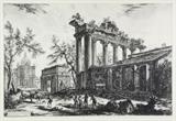 Lot 60: GIOVANNI BATTISTA PIRANESI, (Italian, 1720-1778), Veduta del Tempio della Concordia, Etching, H 19½ x W 28 inches