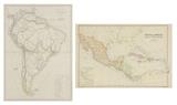 Lot 69: JOHN BARTHOLOMEW, (Scottish, 19th century), Central America, Mexico & West Indies, Hand colored engraving, H 12 x W 17½ inches