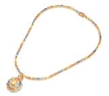 Lot 79: A MULTICOLOR SAPPHIRE AND DIAMOND NECKLACE