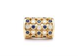 Lot 99: A DANKNER DESIGNED DIAMOND AND SAPPHIRE RING 