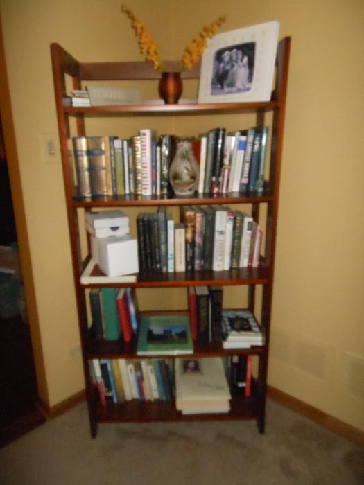bookshelf and books