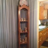 hummels on display shelf 