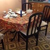 Kitchen glass top table and chairs.