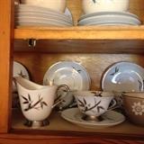 silver and white china from Japan