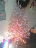 1950's lighted tinsel tree with four colors