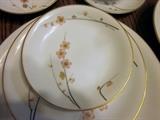 Noritake China "Cherry Blossom" #5529.  Complete service for 12. (7-piece place settings).  Plus seven serving pieces.