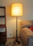 Vintage solid brass floor lamp, 3-way light.
