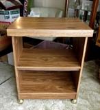 Two shelf cart on casters