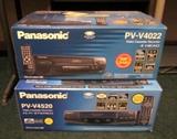 Two Panasonic VCR, Omnivision VHS, both brand new in original unopened boxes.
