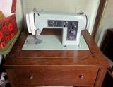 Sears Kenmore sewing machine in cabinet, model 158.331 (missing power cord)