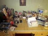 Vintage desk and office supplies