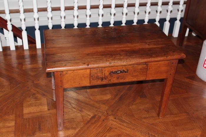 Small Wooden Table with Drawer