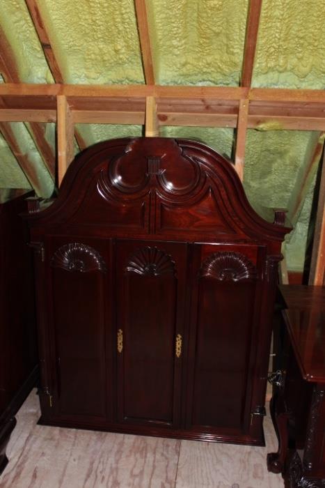 Small, Carved, Wooden Cabinet