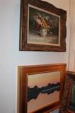 Framed Floral & Framed Landscape