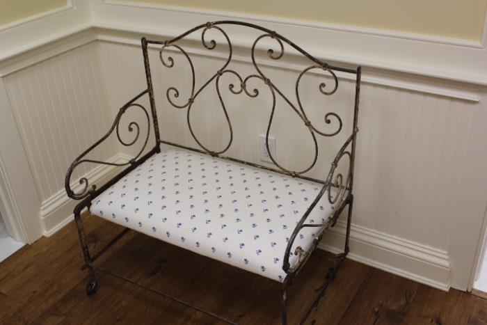 Small Wrought Iron Bench