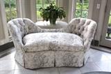 Tufted Back Love Seat