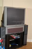 Sony projection tv with stand and speakers