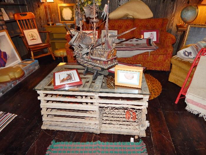 Lobster cage is NOT FOR SALE!  Only Items on display