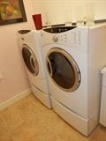 GE Front Load Washer & Dryer with Stands