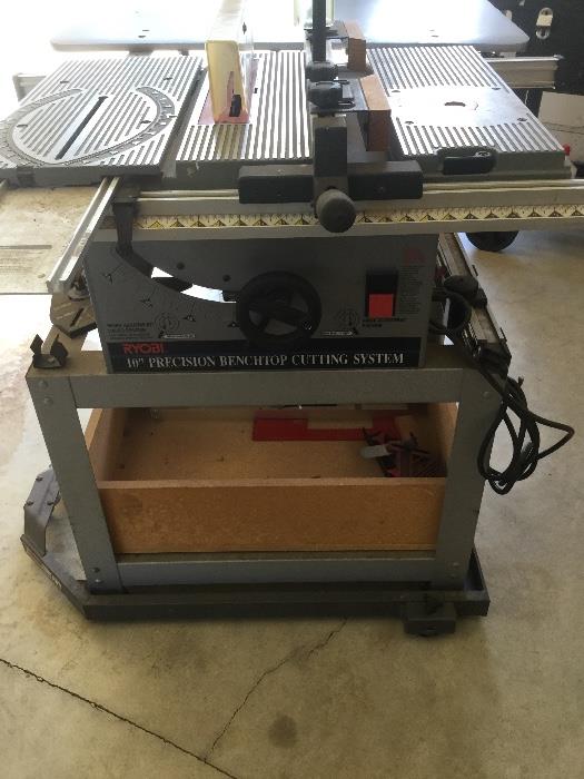 Ryobi 10" Precision Benchtop Cutting System - table saw in excellent working condition